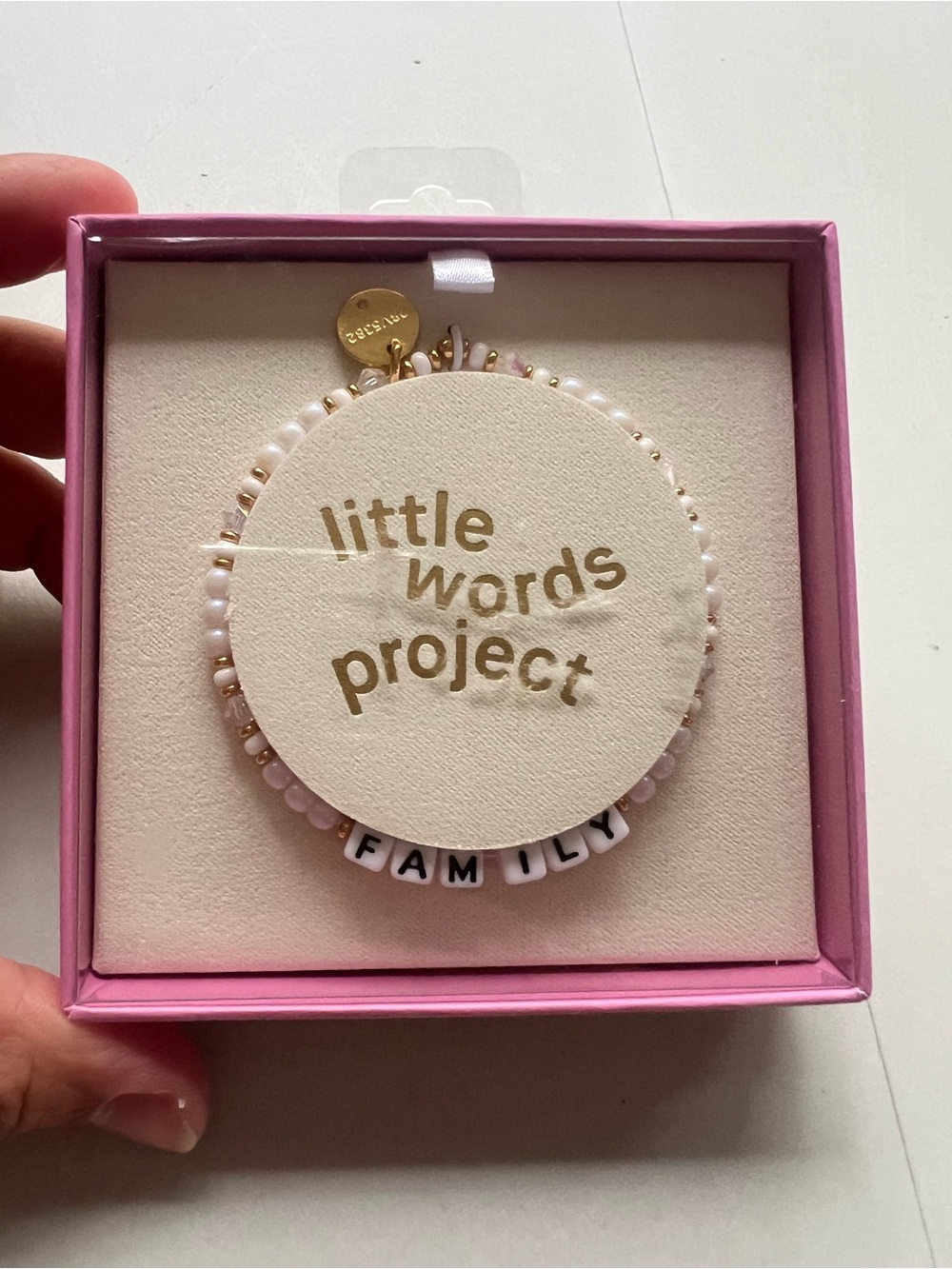 Little Words Project Kids 'Family' Beaded Bracelet - Pink